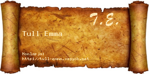 Tull Emma névjegykártya